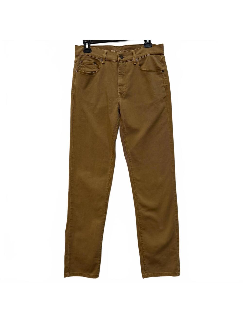 Mott & Bow Slim Mercer Khaki Pants Jeans Men's 29x30 Brown 5 Pocket Stretch